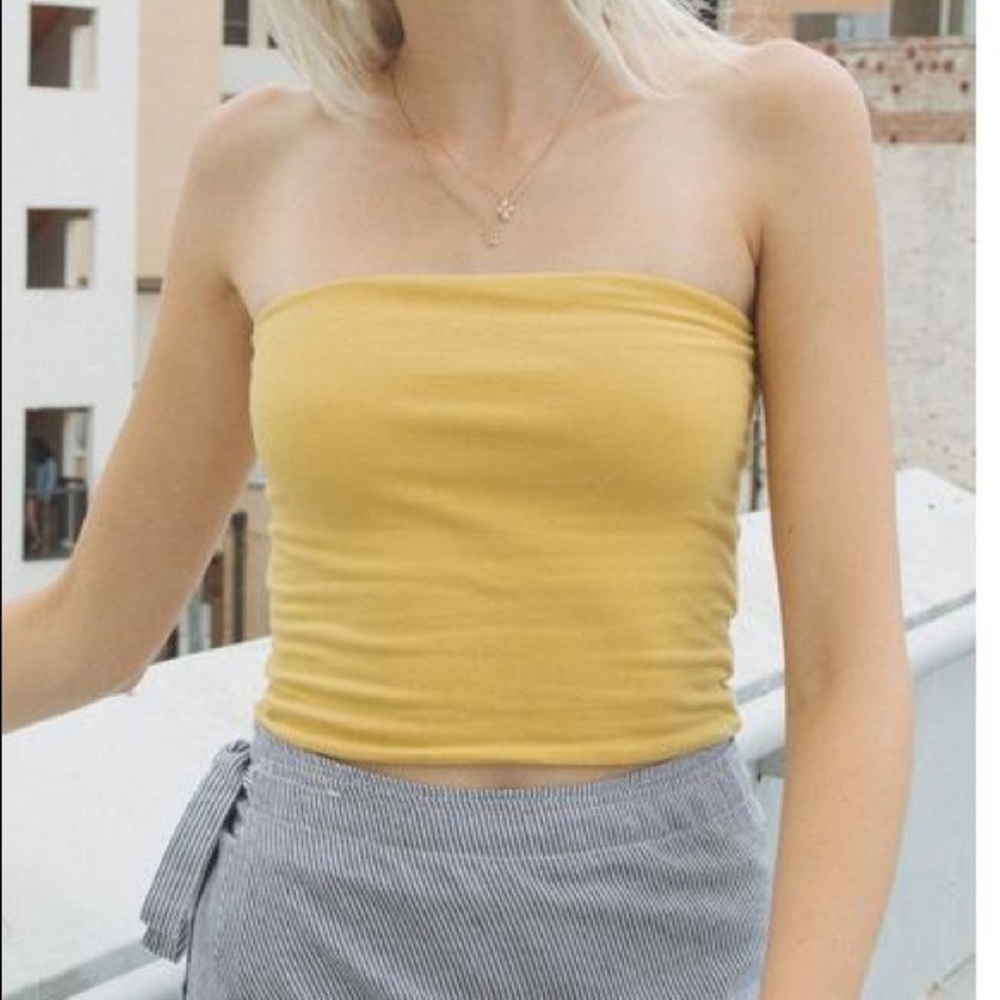 Brandy Melville Yellow Tube Top